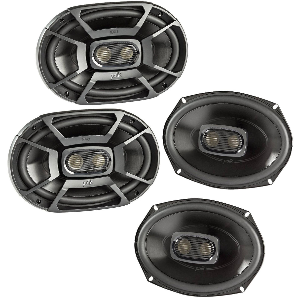 Polk 450 Watt 3-Way Car Boat Coaxial Stereo Audio Speakers Marine DB692 2 Pack