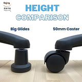 Enjoy Caster | 2.5 Inch Office Chair Casters for Herman Miller Aeron Steelcase Leap Chair | Dual Injection Polyurethane Wheels for Hardwood Floors | Universal Stem Size 7/16 Chairs (6506BUB-23)