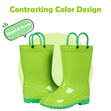 Litfun Toddler Kids Rain Boots for Boys Girls, Size 8 Toddler, Green