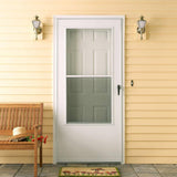 Emco 36 in. x 80 in. 100 Series White Self-Storing Storm Door