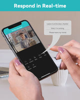 WUUK 2K Wireless Doorbell Camera with Free 32GB Local Storage Base Station, No Monthly Fee, Battery Powered Video Doorbell, Triple Motion Detection, Compatible with Alexa & Google