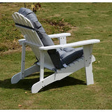 Adirondack Chair Cushion, High Back Indoor Outdoor Patio Tufted Lounge Cushion, Waterproof & Uv-Resistant Seat Pads for Patio Lawn Furniture,Gray