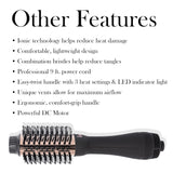 L’ANGE HAIR Le Volume 2-in-1 Titanium Brush Dryer Black | 75MM Hot Air Blow Dryer Brush in One with Oval Barrel | Hair Styler for Smooth, Frizz-Free Results for All Hair Types