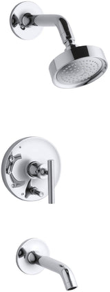 Kohler K-T14420-4E-CP Purist Rite-Temp Pressure-Balancing Bath and Shower Faucet TRIM, Valve Not Included, Polished Chrome