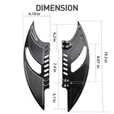 Passenger Floorboards CNC Edge Cut Male Mount Foot Pegs Rear Footrest Pedal for Harley Touring Street Road King Glide Dyna Sportster Softail Chrome and Black