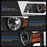 AUTOSAVER88 Switchback LED Tube Headlights Assembly Compatible with 2004 2005 2006 2007 2008 Ford F150 F-150 DRL Headlamp Replacement Pair with Amber Reflector
