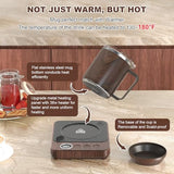 Coffee Mug Warmer & Mug Set for Desk, Electric Coffee Cup Warmer with 16oz Heated Mug, Smart Coffee Heater with Auto Shut Off for Office/Home, Christmas/Birthday/Coffee Gifts for Men & Women,Black