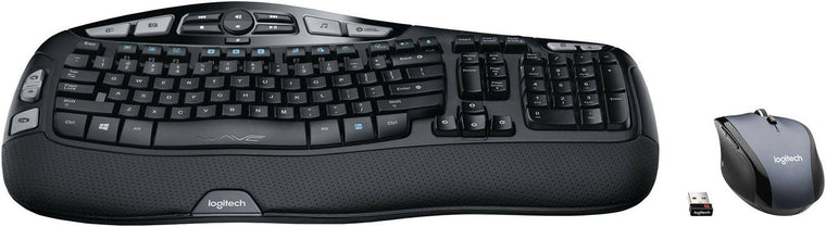 Logitech – MK570 Comfort Wave Wireless Keyboard and Optical Mouse (Renewed)