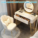 Dressing Table Bedroom Dresser Modern Dressing Table with Adjustable LED Lighted Mirror and Storage Drawer – 3 Color Lighting Modes,Makeup, Storage