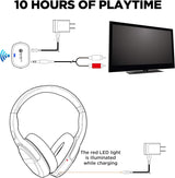Over-Ear Headphones BlueVIBE GTV TV Headphones Wireless for Hearing Impaired & Seniors ?C Easy Setup Plug and Play for TV Watching, Hard of Hearing ?C 10 Hour Battery Life, No Audio Delay, 2.4GHz RF Transmitter