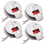 Kidde i4618 4-Pack Hardwired Smoke Alarm with Ionization Sensor, 120V AC, 9V Battery Backup