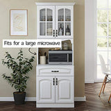 Living Skog Kitchen Cabinet with Storage Shelves and Microwave Stand