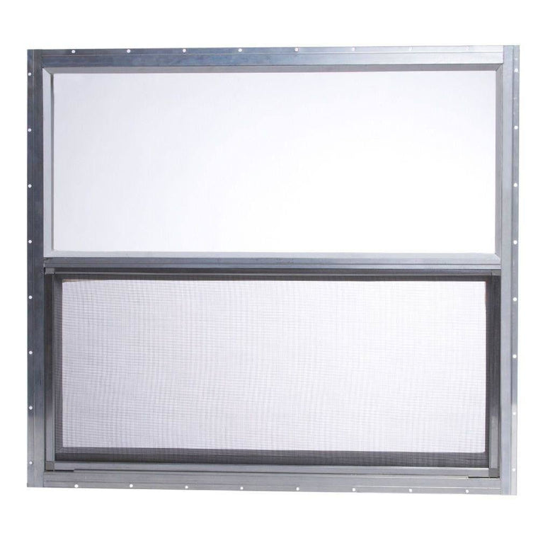 TAFCO Windows 30 in. x 27 in. Mobile Home Single Hung Aluminum Window – Silver