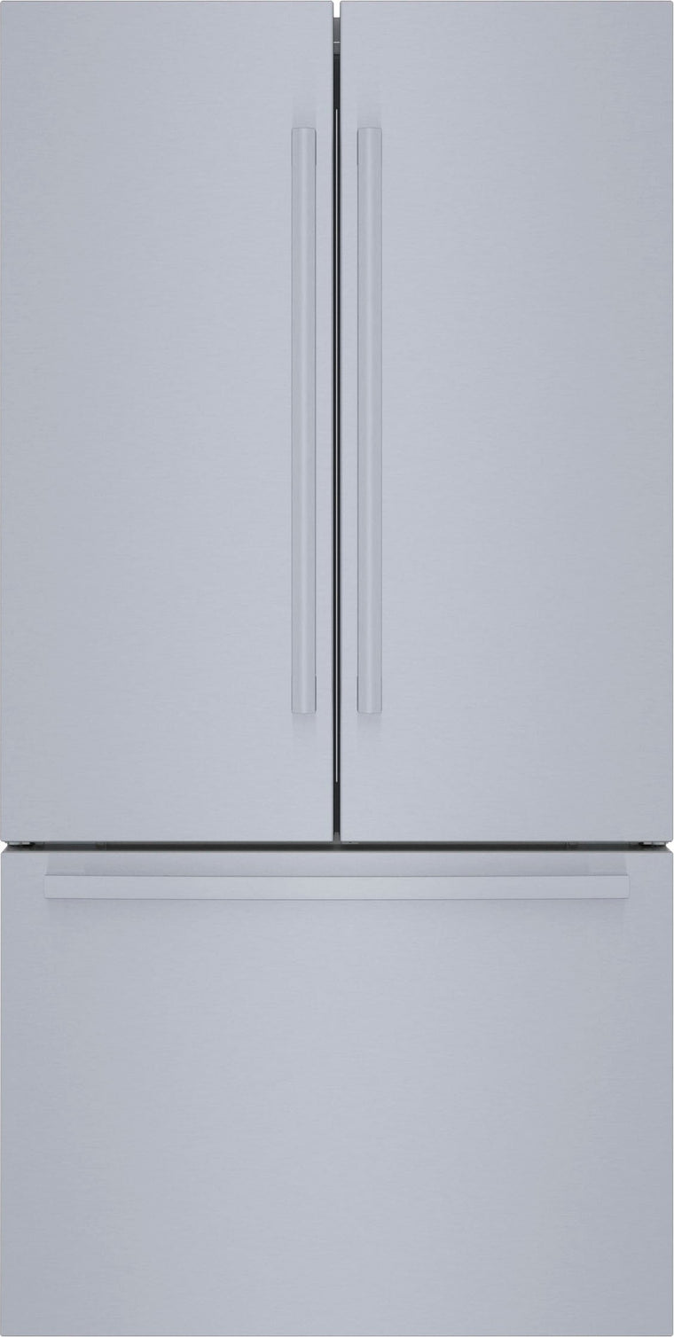 Bosch – 800 Series 21 Cu. Ft. French Door Counter-Depth Smart Refrigerator – Stainless steel