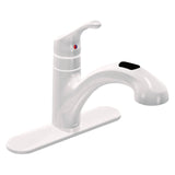 Moen CA87316W Renzo Single Handle Pullout Kitchen Faucet – Glacier