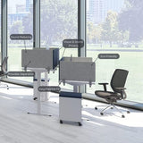 VaRoom – Desk Divider; Sound Proof Dividers – Privacy Shields for Student Desks and Desk Privacy Panels. Cubicle Wall, Desk Divider for Students and Office Divider (Light Grey, 48 W x 18??H)