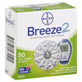 Bayer Breeze 2 Blood Glucose Test Strips 50 strips