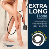 HammerHead Showers? Solid Metal LOW FLOW Handheld Shower Head with Hose and Brass Holder – OIL RUBBED BRONZE ?C Water Saving 1.75 GPM Detachable Shower Head – Adjustable Shower Wand Bracket & 6ft Hose