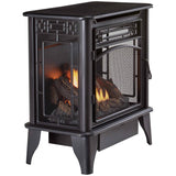 Procom GAS Stove 3-Sided Black Dual Fuel with Remote Control – 23,000 BTU PCNSD25RTA