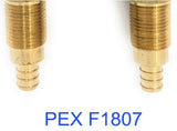 OUTLET BOX and VALVES WITH WATER HAMMER ARRESTOR 1/2 F1807 PEX x 3/4 MHT Hose Male Connector Washing Machines Assembly Kit Long Shank Lead Free Easy Shutoff Hookup with Copper Risers