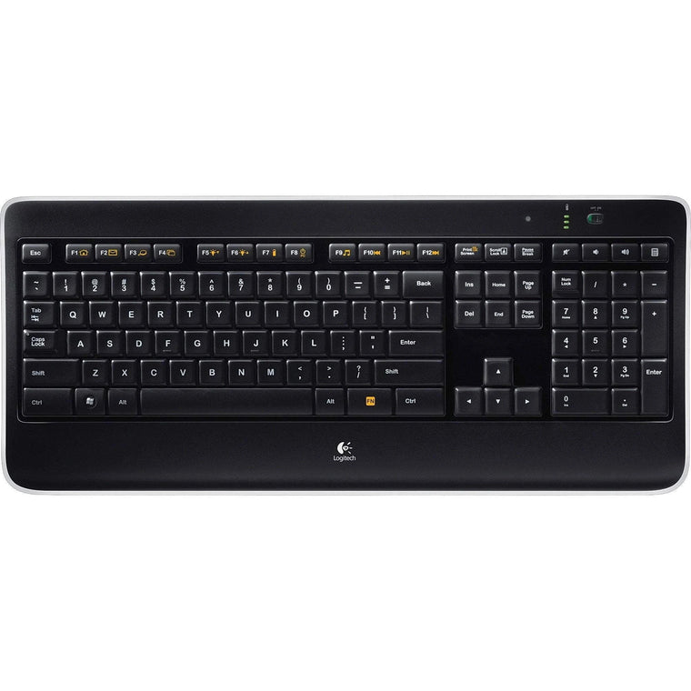 Logitech – K800 Wireless Illuminated Keyboard – Black