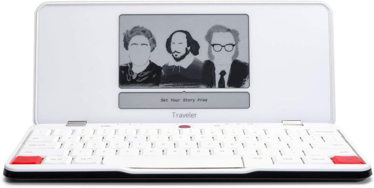 Freewrite Traveler: Portable Distraction-Free Writing Tool, Smart Typewriter, E Ink Display, Full Size Scissor-Switch Keyboard, Cloud Connected w/Wi-Fi for On-The-Go Writing