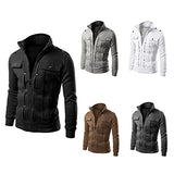 Bomber Jacket Men, Men’s Jackets-Windproof Lightweight Bomber Jacket Full Zip Winter Warm Padded Coats Outwear