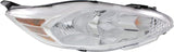 Evan-Fischer Headlight Set of 2 Compatible with 2011-2013 Ford Fiesta Clear Lens Halogen Composite With bulbs CAPA Driver and Passenger Side
