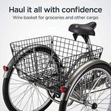 Schwinn Meridian Adult Tricycle with 26-Inch Wheels in Dark Silver