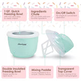 Ice Cream & Ice Cream Makers Collection Elite EIM520M 1 Quart Automatic Easy Homemade Electric Ice Cream Maker, Frozen Yogurt, Sorbet, Gelato Treat, with Recipes, Mint(Spearmint)
