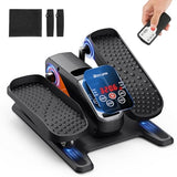Elliptical Exercise Machine, Under Desk Ellipse Leg Exerciser for Home Office, Quiet Electric Seated Pedal Elliptical for Seniors with 12 Adjustable Speeds, Remoter, Footstraps