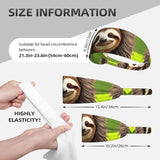 Elastic Exercise Headband for Men & Women Moisture Wicking Athletic for Running, Gym, Working Out Cute Sloth Pattern