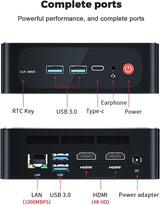 Beelink SER4 Ryzen Mini PC Windows 11 AMD Ryzen 7 4800U(7nm, 8C/16T)up to 4.2GHz, 32GB DDR4 RAM 512GB NVME SSD, 4K@60Hz Triple Display Dual HDMI+Type-C, Support 57W Mini Gaming Computer WiFi 6E BT5.0