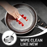 Titanium Hammered Pan Pro with Lid, 2025 New Multifunctional Ultra-Durable Scratch-Resistant Non Stick, 12 Pure Titaniums Pro Pans for Cook, Titanium Frying Pan for All Stovetops (11.81in, With Lid)