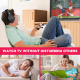 Over-Ear Headphones BlueVIBE GTV TV Headphones Wireless for Hearing Impaired & Seniors ?C Easy Setup Plug and Play for TV Watching, Hard of Hearing ?C 10 Hour Battery Life, No Audio Delay, 2.4GHz RF Transmitter