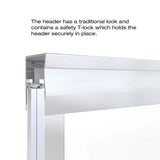 Basco 3500-44SRN Classic 64-1/2×22 High x 44×22 Wide Bypass Framed Shower Door with Silver