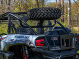 SuperATV Spare Tire Carrier for 2020+ Kawasaki Teryx KRX 1000 | Fits up to 37 Tire | Secures to Rear Frame of Vehicle | Made with Powder-Coated Steel Tubing | No Drilling or Welding Required!