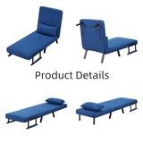 3 in 1 Sleeper Sofa Bed, Futon Sofa Bed for Living Room with Side Pocket, Black Sleepers Sofa Couch with Pullout Bed, Convertible Love Seat Sleepers Bed for Living Room, Bedroom, Small Space
