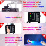 IMONE Smoke Machine with 72 LED Lights, Fog Machine with Remote Control, 500W and 2000 CFM Spray, Perfect for Wedding, Halloween, Party and Stage Effect