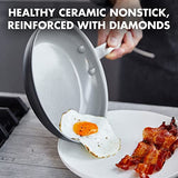 GreenPan Chatham Hard Anodized Healthy Ceramic Nonstick, 12 Frying Pan Skillet with Lid, PFAS-Free, Dishwasher Safe, Oven Safe, Gray