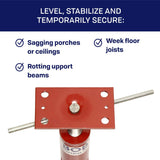 BISupply Basement Floor Jacks ?C 150in Adjustable House Jacks for Leveling, Basement Jack Post Floor Joist Jacks