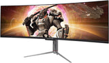 Sceptre Curved 49 inch (5120×1440) Dual QHD 32:9 Gaming Monitor up to 120Hz DisplayPort HDMI Build-in Speakers, Gunmetal Black 2021 (C505B-QSN168)