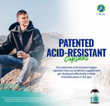 (2 bottles) 1 Body Probiotic 30 Billion CFU Supplement with Prebiotics with 120 Acid Resistant Vegan Capsules to Promote Gut Health & Support Immune System for Men and Women