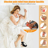 Plantar Fasciitis Night Splint Sock Upgraded Plantar Fasciitis Brace with Support Plate for Women Men for Achilles Tendonitis Foot Drop Heel Spur Pain Relief Black (Small)
