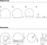pidan Igloo Cat Litter Box Dome Litter Box Extra Large Igloo Litter Box Dog Proof Kitty Litter Box Furniture with Modern Minimalist Design, Litter Box Furniture Dot Design Award 2016