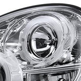SPEC-D TUNING Dual Halo LED Projector Headlights Glossy Black Housing Smoke Lens Compatible with 2002-2003 Subaru Impreza, Left + Right Pair Headlamps Assembly
