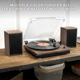 Victrola The Quincy 6-in-1 Bluetooth Record Player & Multimedia Center with Built-in Speakers ?C 3-Speed Turntable, CD & Cassette Player, AM/FM Radio, Wireless Music Streaming (Natural)