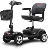 Electric Mobility Scooter for Adults and Seniors 4 Wheel Powered Mobility Scooters for Travel, Elderly – Long Range Power Extended Battery with Charger and Basket Included