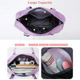 Rolling Duffle Bag with Wheels and Handle Foldable Travel Bag Expandable Carry on Bag with Detachable Casters Wheeled Weekender Bag for Women & Men – Purple