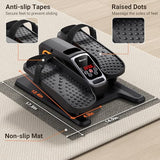 Elliptical Exercise Machine, Under Desk Ellipse Leg Exerciser for Home Office, Quiet Electric Seated Pedal Elliptical for Seniors with 12 Adjustable Speeds, Remoter, Footstraps